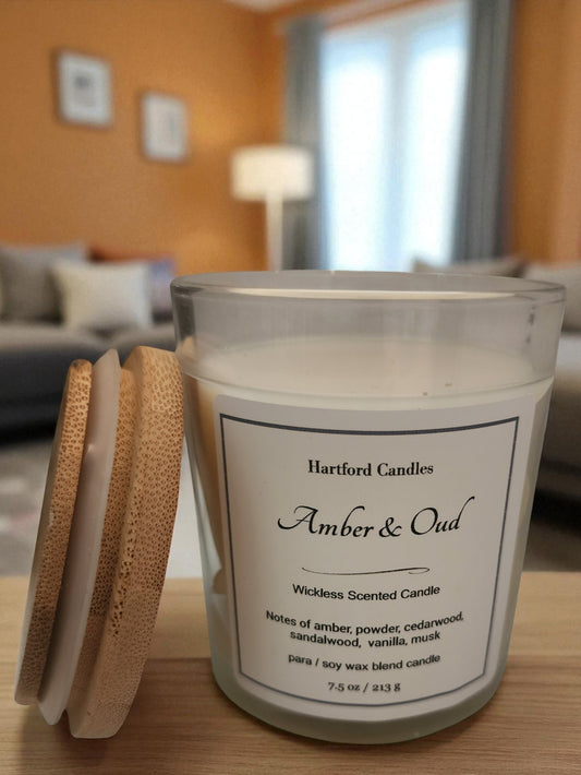 Amber & Oud 7.5oz Candle - Wickless